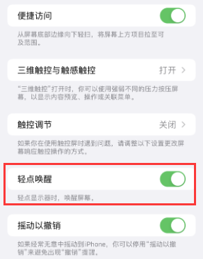 黄陂苹果授权维修站分享iPhone轻点无法唤醒怎么办 