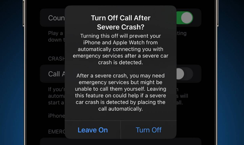 黄陂苹果14维修分享 iPhone 14 和 Apple Watch 上关闭崩溃检测 